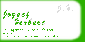 jozsef herbert business card